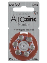 Батарейка для слуховых аппаратов ZA312 Perfeo ( AC312, DA312, PR41, PR312 ) BL6 , PF ZA312/6BL