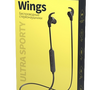 Гарнитура беспроводная спортивная вакуумная ( с кнопкой ответа ) Perfeo Wings Bluetooth V5.0, чёрная