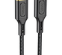 Кабель Hoco X95 Goldentop джек USB Type-C - джек Lightning , 20 Вт , 1 метр , оплётка , чёрный