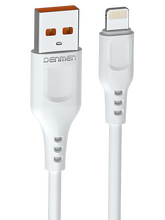 Кабель Denmen D23L джек USB - джек Lightning , 2.1 А , 2 метра , белый