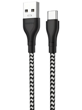 Кабель Borofone BX39 Beneficial джек USB - джек USB Type-C , 3 А , 1 метр , нейлон , чёрно-белый