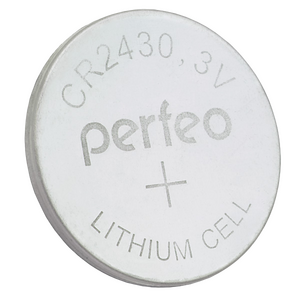Батарейка дисковая CR2430 Perfeo Lithium Cell BL5 , PF CR2430/5BL 