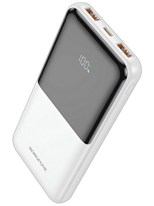 Внешний аккумулятор Borofone BJ36 белый ( 3.7 В ) 10000 мАч; для моб телеф ( 5В ) ≈ 5500 мАч, QC3.0