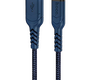 Кабель Hoco X59 Victory джек USB - джек Lightning , 2.4 А , 2 метра , нейлон , синий
