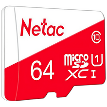 Карта памяти MicroSD 64 Гб Netac P500 Eco UHS-I Класс 10 , NT02P500ECO-064G-S