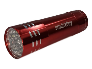 Фонарик ручной SmartBuy SBF-103-B , красный ( 3 батарейки R3 в комплект не входят , 9 LED , 0.5 Вт )