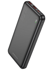 Внешний аккумулятор Borofone BJ38 чёрный (3.7 В) 10000 мАч ; для моб телефон (5 В) ≈ 5500 мАч, QC3.0