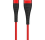 Кабель Borofone BX32 Munificent джек USB - джек USB Type-C , 5 А , 1 метр , красный