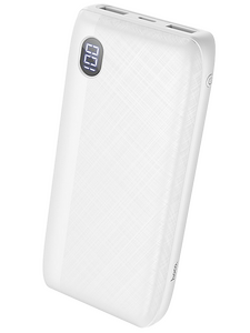 Внешний аккумулятор Hoco J53A белый ( 3.7 В ) 20000 мАч ; для моб телефонов ( 5 В ) ≈ 11800 мАч