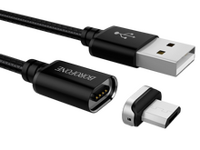 Кабель Borofone BU1 MagJet джек USB - джек micro USB , 3 А , 1.2 метра , магнитный micro USB, чёрный