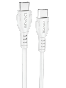 Кабель Borofone BX51 Triumph джек USB Type-C - джек USB Type-C , 60 Вт , 3 А , 1 метр , белый