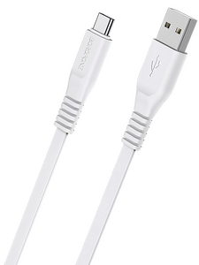 Кабель Borofone BX23 Wide Power джек USB - джек USB Type-C , 3 А , 1 метр , белый