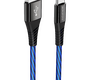 Кабель Borofone BU13 Craft джек USB - джек USB Type-C , 5 А , 1.2 метра , чёрно-синий