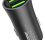 Автомобильное зарядное USB устройство ( 2 USB выхода ) Denmen DZ07 , 2.4 A , чёрное