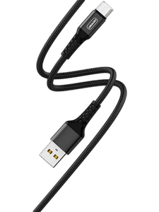 Кабель Denmen D02V джек USB - джек micro USB , 2.4 А , 1 метр , нейлон , чёрный