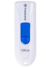 Флеш-накопитель USB 3.1 128 Гб Transcend JF 790 , бело-синий (чтение до 90 МБ/с / запись до 40 МБ/с)