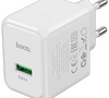 Сетевое зарядное USB устройство ( 1 USB выход ) Hoco CS12A, 18 Вт, 5 - 12 В, 1.5 - 3 A, QC3.0, белое