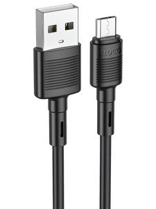 Кабель Hoco X83 Victory джек USB - джек micro USB , 2.4 А , 1 метр , чёрный 