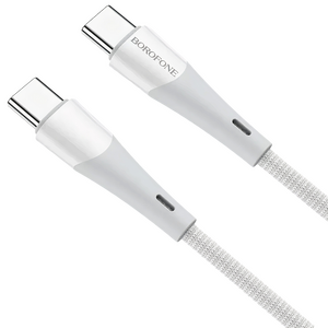 Кабель Borofone BX60 Superior джек USB Type-C - джек USB Type-C , 60 Вт , 3 А , 1 метр , белый