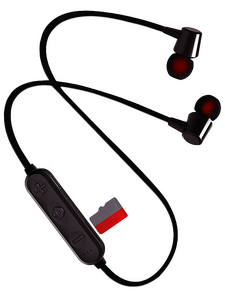 Гарнитура беспроводная спортивная вакуумная ( с кнопкой ответа ) Perfeo Bells Bluetooth V5.0, чёрная