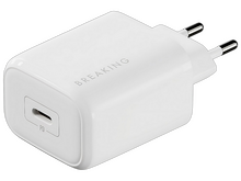 Сетевое зарядное USB устройство ( 1 Type-C выход ) Breaking P-03, 36Вт, 5-20В, 1.8-3A, QC3.0, белое 