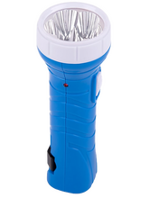 Фонарик ручной SmartBuy SВF-99-B, сине-белый (встроенный аккумулятор, выдвижная вилка 220 В , 5 LED)