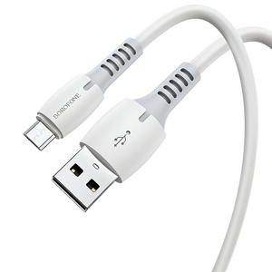 Кабель Borofone BX62 Bonus джек USB - джек micro USB , 2.4 А , 1 метр , белый