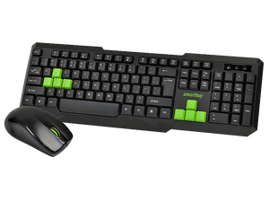 Беспроводной набор SmartBuy SBC-230346AG-KN One клавиатура + мышь , чёрно-зелёные