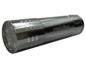 Фонарик ручной SmartBuy SBF-103-B , серый ( 3 батарейки R3 в комплект не входят , 9 LED , 0.5 Вт ) 