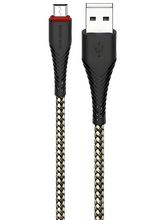 Кабель Borofone BX25 Powerful джек USB - джек micro USB , 2.4 А , 1 метр , нейлон , чёрный