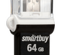 Флеш-накопитель USB + micro USB 64 Гб SmartBuy Poko Series , чёрный , SB64GBPO-K