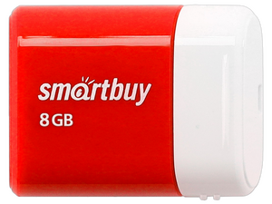 Флеш-накопитель USB 8 Гб SmartBuy Lara Series , мини , красный , SB8GBLara-R