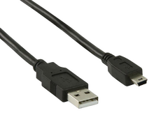 Кабель VS U318 джек USB - джек mini USB , 1.8 метра , чёрный
