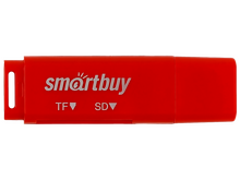 Кардридер ( для SD + MicroSD ) SmartBuy SBR-715-R , красный