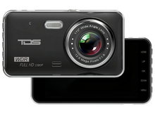 Автомобильный видеорегистратор TDS TS-CAR24 , 2 камеры, 1920x1080 , 1280x720 , mov, MicroSD до 32 Гб