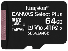 Карта памяти MicroSD 64 Гб Kingston Canvas Select Plus Класс 10 , SDCS2/64GBSP