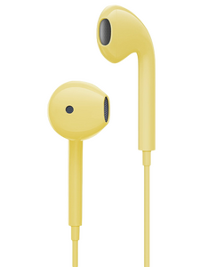 Гарнитура канальная ( с кнопкой ответа ) Baitong BTE-08 , жёлтая