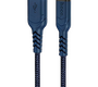 Кабель Hoco X59 Victory джек USB - джек micro USB , 2.4 А , 2 метра , нейлон , синий