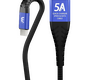 Кабель Peston X8 джек USB - джек USB Type-C , 5 А , 1 метр , чёрно-синий