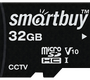 Карта памяти MicroSD 32 Гб SmartBuy CCTV Класс 10 U1 ( чтение до 95 МБ/с / запись до 25 МБ/с )