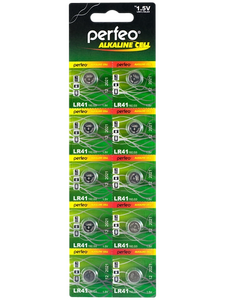 Батарейка часовая AG03 Perfeo ( LR41 , 392A ) BL10 , PF LR41/10BL