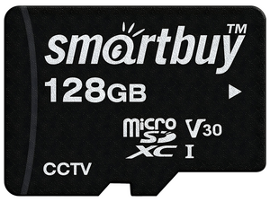 Карта памяти MicroSD 128 Гб SmartBuy CCTV Класс 10 U3 ( чтение до 95 МБ/с / запись до 65 МБ/с )