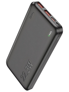 Внешний аккумулятор Hoco J101 чёрный (3.7 В) 10000 мАч ; для моб телефонов (5 В) ≈ 5900 мАч , QC3.0