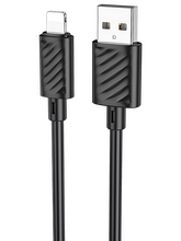 Кабель Hoco X88 Gratified джек USB - джек Lightning , 2.4 А , 1 метр , чёрный