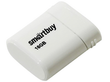 Флеш-накопитель USB 16 Гб SmartBuy Lara Series , мини , белый , SB16GBLARA-W