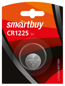 Батарейка дисковая CR1225 SmartBuy Lithium Battery BL1 , SBBL-1225-1B