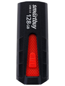 Флеш-накопитель USB 3.0 128 Гб SmartBuy Iron Series , чёрно-красный , SB128GBIR-K3