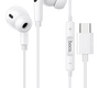 Гарнитура ( джек USB Type-C ) вакуумная ( с кнопкой ответа ) Hoco M83 , шумоподавление , белая