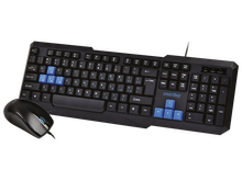 Проводной набор SmartBuy SBC-230346-KB One клавиатура + мышь , чёрно-синий
