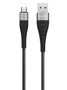 Кабель Borofone BX32 Munificent джек USB - джек micro USB , 5 А , 1 метр , чёрный 